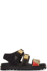 Versace - Black Buckle Sandals