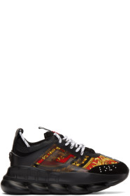 Versace - Black Barocco Chain Reaction Sneakers