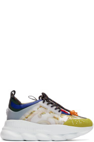 Versace - White Barocco Chain Reaction Sneakers