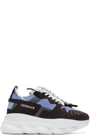 Versace - Black & Blue Chain Reaction 2 Sneakers