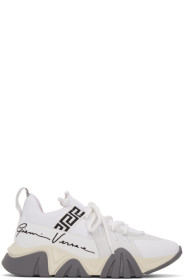 Versace - Baskets blanches et noires Squalo
