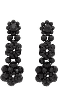 Simone Rocha - Black Three Tier Earrings