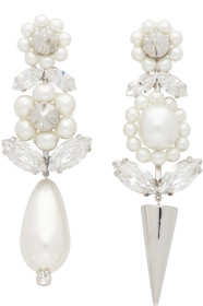 Simone Rocha - Boucles d'oreilles argentées Pearl Spike