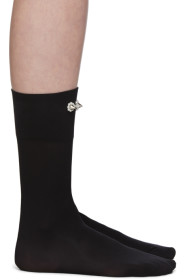 Simone Rocha - Black Embellished Ankle Socks
