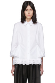 Simone Rocha - White Short Frill Shirt