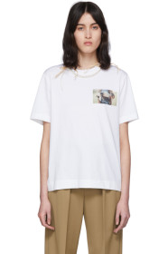 Simone Rocha - White Lamb Print Pearl T-Shirt