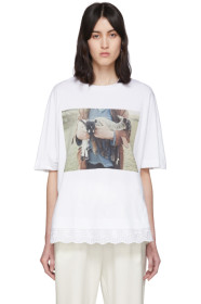 Simone Rocha - White Lamb Print A-Line T-Shirt