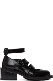 Simone Rocha - Black Leather Open Brogue Heels