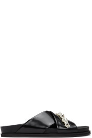Simone Rocha - Black Leather Beading Sandals