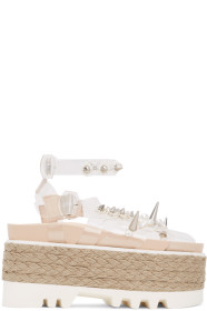 Simone Rocha - トランスペアレント PVC パール プラットフォーム サンダル