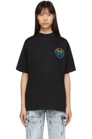 Honey Fucking Dijon - Black Small Rainbow Logo T-Shirt