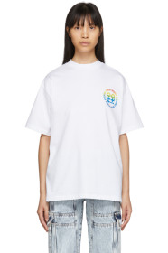 Honey Fucking Dijon - White Small Rainbow Logo T-Shirt