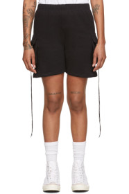 Youths in Balaclava - Black Cotton Shorts