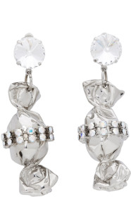 Safsafu - SSENSE Exclusive Silver Candy Crystal Clip-On Earring