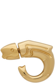 Safsafu - Gold Single Fish Hoop Earring