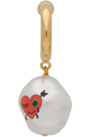 Safsafu - Gold Single Cotton Candy Heart Earring