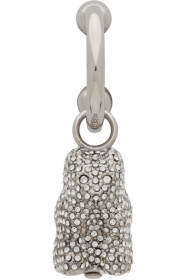 Safsafu - Silver Single Gummy Bear Strass Earring