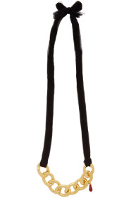 Undercover - Collier en chaîne et soie noir