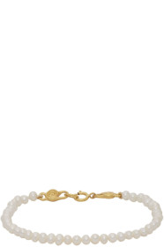 Mondo Mondo - White & Gold Petite Pearl Bracelet