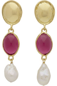 Mondo Mondo - Gold & Pink Sirena Earrings