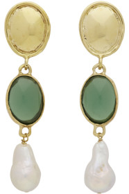 Mondo Mondo - Gold & Green Sirena Earrings