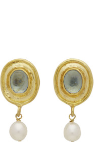 Mondo Mondo - Gold & Blue Viva Earrings