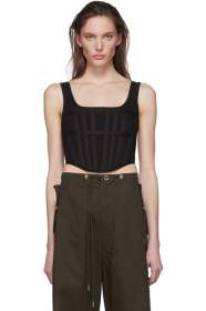 Dion Lee - Black Jersey Rib Corset