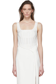 Dion Lee - White Jersey Rib Corset