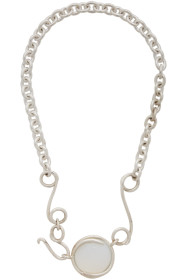 Sapir Bachar - Silver Opalite Loop Necklace