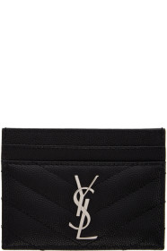 Saint Laurent - ブラック モノグラム カード ホルダー