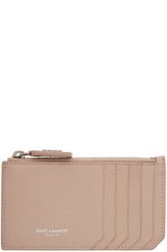 Saint Laurent - Pink Fragment Zipped Card Holder
