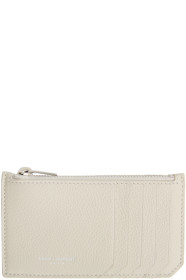 Saint Laurent - Off-White Fragment Zipped Card Holder