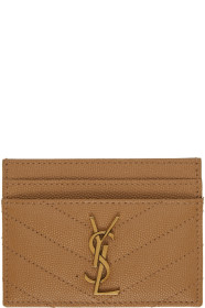 Saint Laurent - Brown Monogramme Card Holder