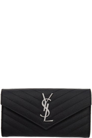 Saint Laurent - Portefeuille enveloppe noir
