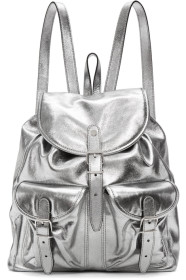 Saint Laurent - Silver Leather Venice Backpack