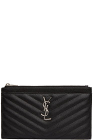 Saint Laurent - 黑色 Monogram 手拿包