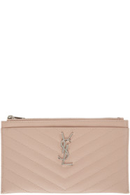 Saint Laurent - Pink Monogramme Bill Pouch