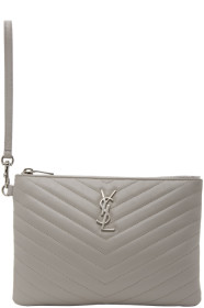 Saint Laurent - 灰色 Monogramme A5 手拿包