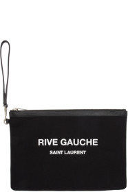 Saint Laurent - Black Canvas 'Rive Gauche' Pouch