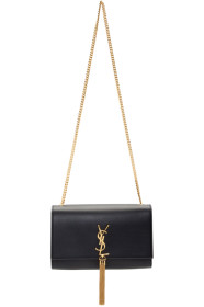 Saint Laurent - Sac à pampille noir Medium Kate