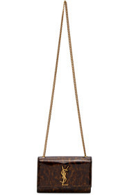Saint Laurent - トータスシェル パテント スモール ケイト バッグ
