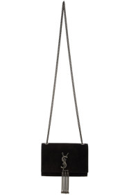 Saint Laurent - Black Suede Small Kate Bag