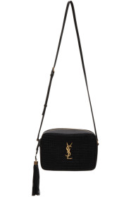 Saint Laurent - Black Raffia Lou Camera Bag