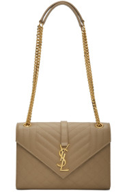 Saint Laurent - Tan Medium Envelope Bag