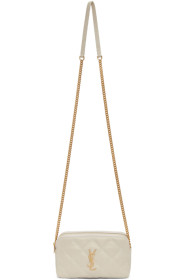 Saint Laurent - ホワイト キルティング ベッキー カメラ バッグ