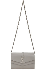 Saint Laurent - Grey Sulpice Chain Wallet Bag