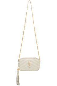 Saint Laurent - White Mini Lou Chain Bag