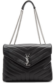 Saint Laurent - Sac noir Medium Loulou
