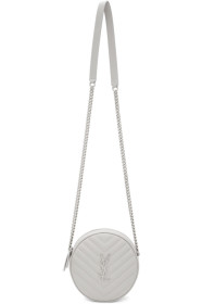 Saint Laurent - Grey Round Vinyle Camera Bag