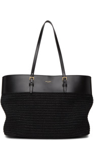 Saint Laurent - Black Raffia East/West Shopping Tote
